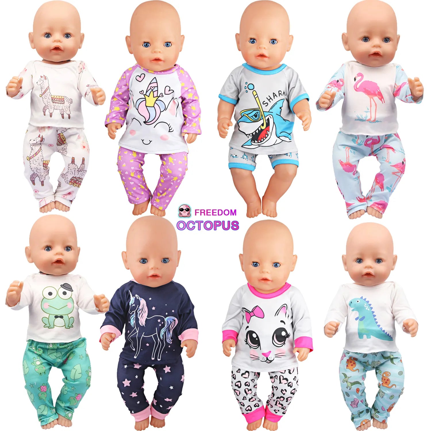 Doll Clothes Pajamas - DOFIBA