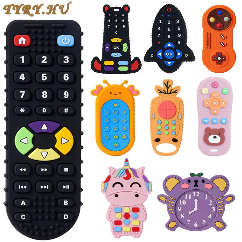 Baby Silicone Teether Toys Remote Control Shape - DOFIBA