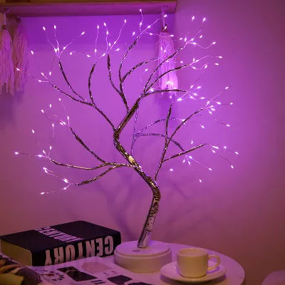 Copper Wire LED Night Light Mini Christmas Tree - DOFIBA