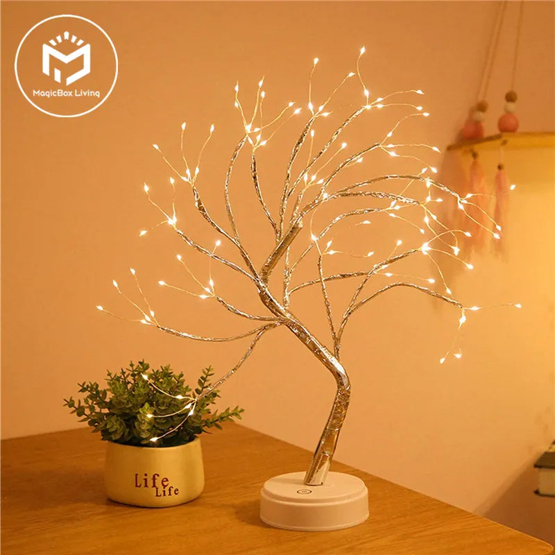 Copper Wire LED Night Light Mini Christmas Tree - DOFIBA