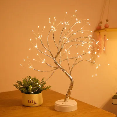 Copper Wire LED Night Light Mini Christmas Tree - DOFIBA