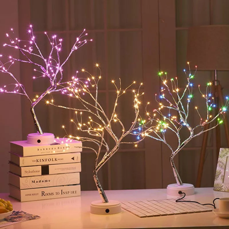 Copper Wire LED Night Light Mini Christmas Tree - DOFIBA