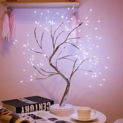 Copper Wire LED Night Light Mini Christmas Tree - DOFIBA