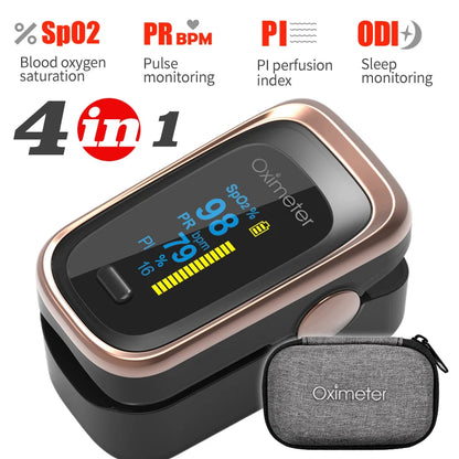 Finger Pulse Oximeter SPO2 PR PI RR Blood Oxygen Saturation Meter - DOFIBA