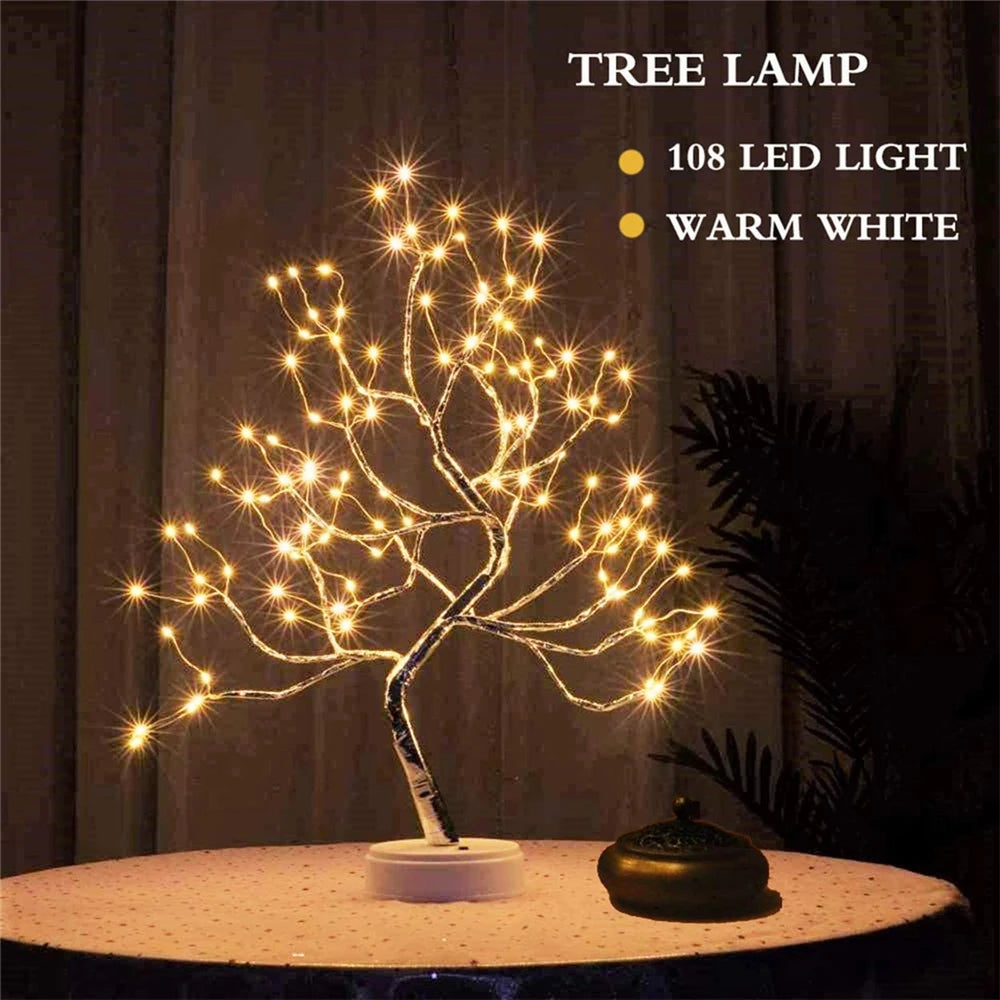 Copper Wire LED Night Light Mini Christmas Tree - DOFIBA