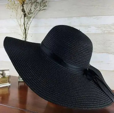 Wide Brim Floppy Straw Summer Hat - DOFIBA