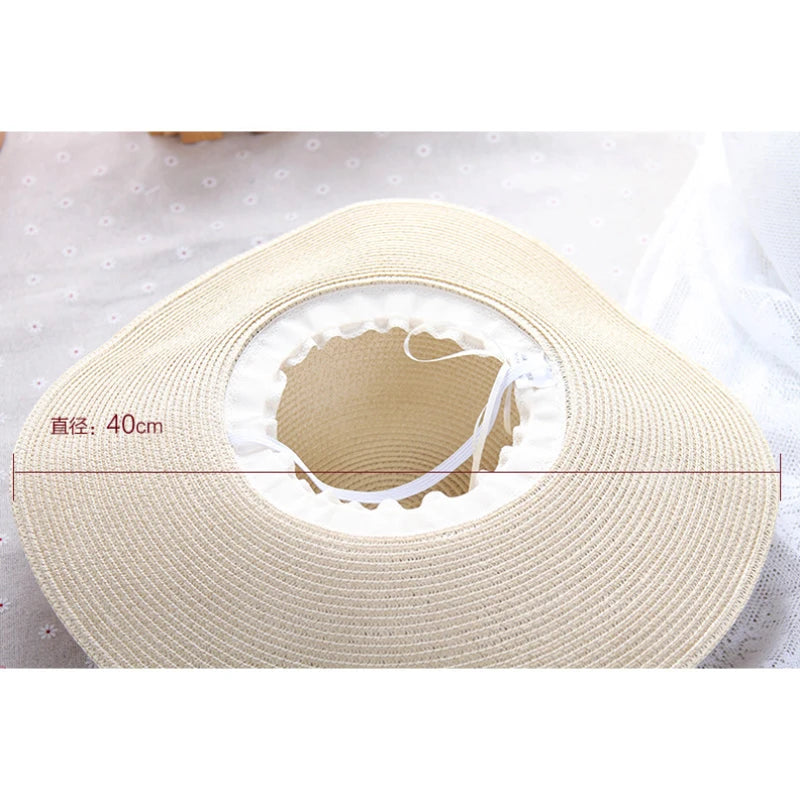 Wide Brim Floppy Straw Summer Hat - DOFIBA