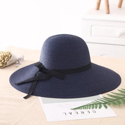 Wide Brim Floppy Straw Summer Hat - DOFIBA