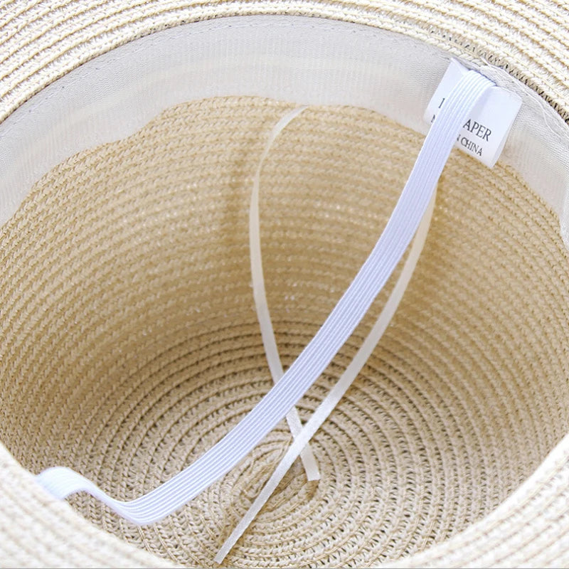 Wide Brim Floppy Straw Summer Hat - DOFIBA