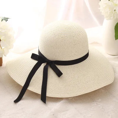 Wide Brim Floppy Straw Summer Hat - DOFIBA