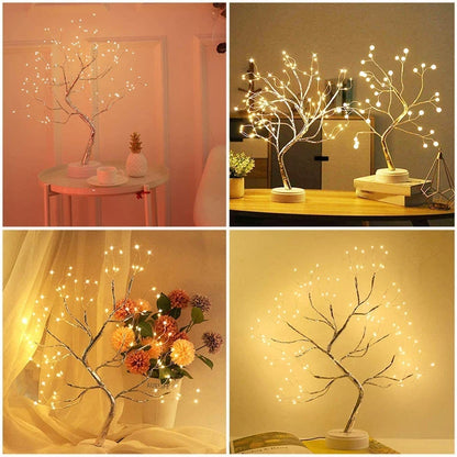 Copper Wire LED Night Light Mini Christmas Tree - DOFIBA