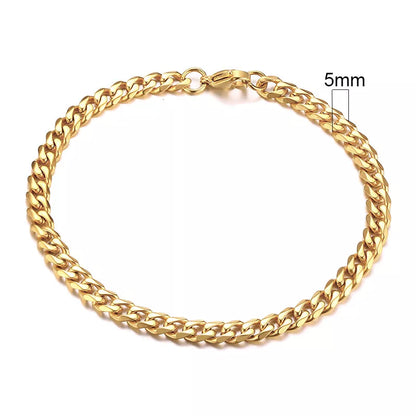 3-11mm Chain Bracelet for Men Stainless Steel - DOFIBA