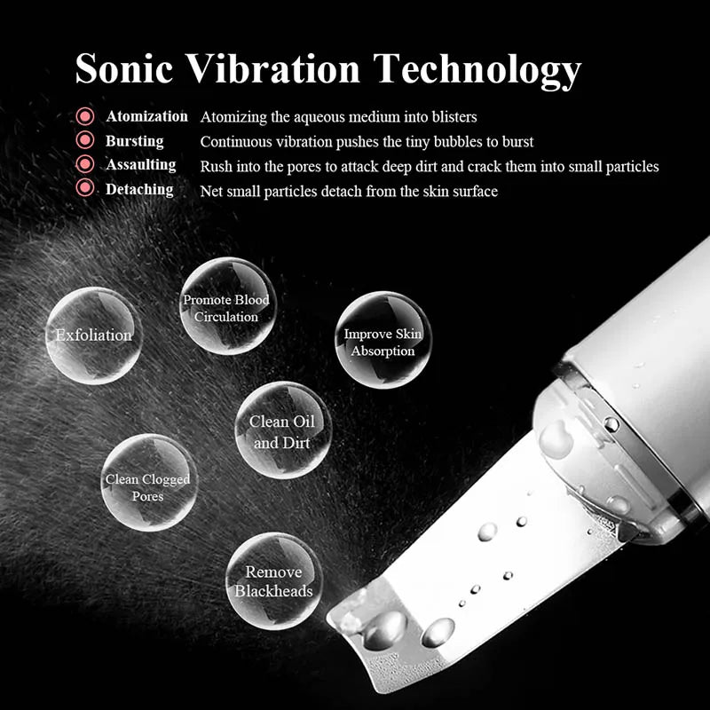 Ultrasonic Skin Scrubber Vibration Face Spatula - DOFIBA