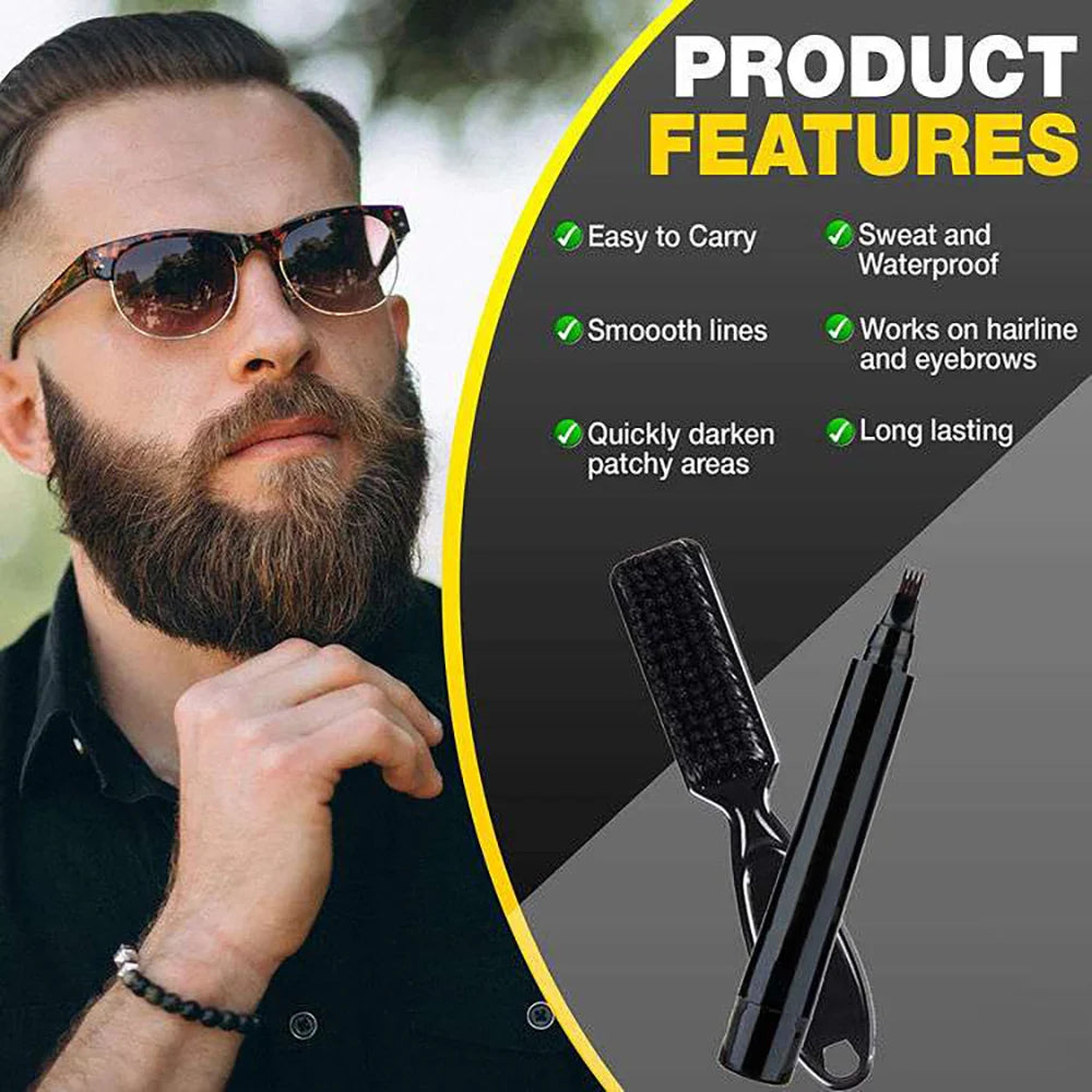 Waterproof Beard Pen Filler Pencil And Brush - DOFIBA