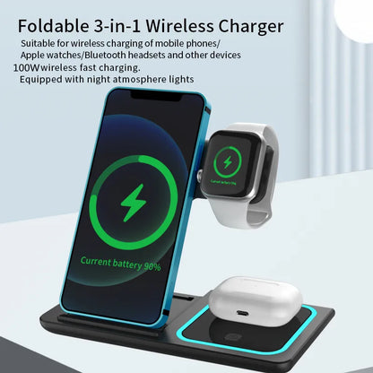 30W 3 in 1 Wireless Charger Stand For iPhone - DOFIBA