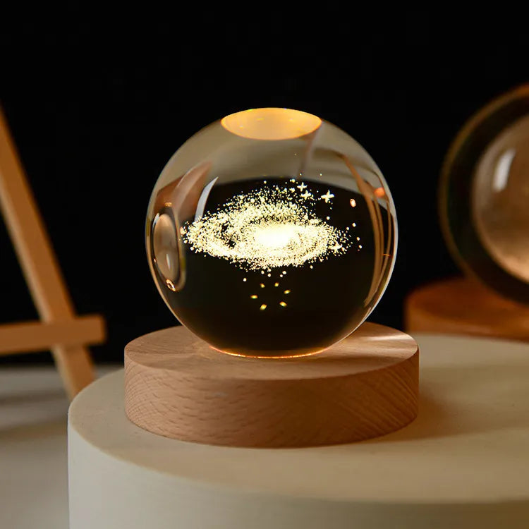 3D Crystal ball Crystal Planet Night Light - DOFIBA