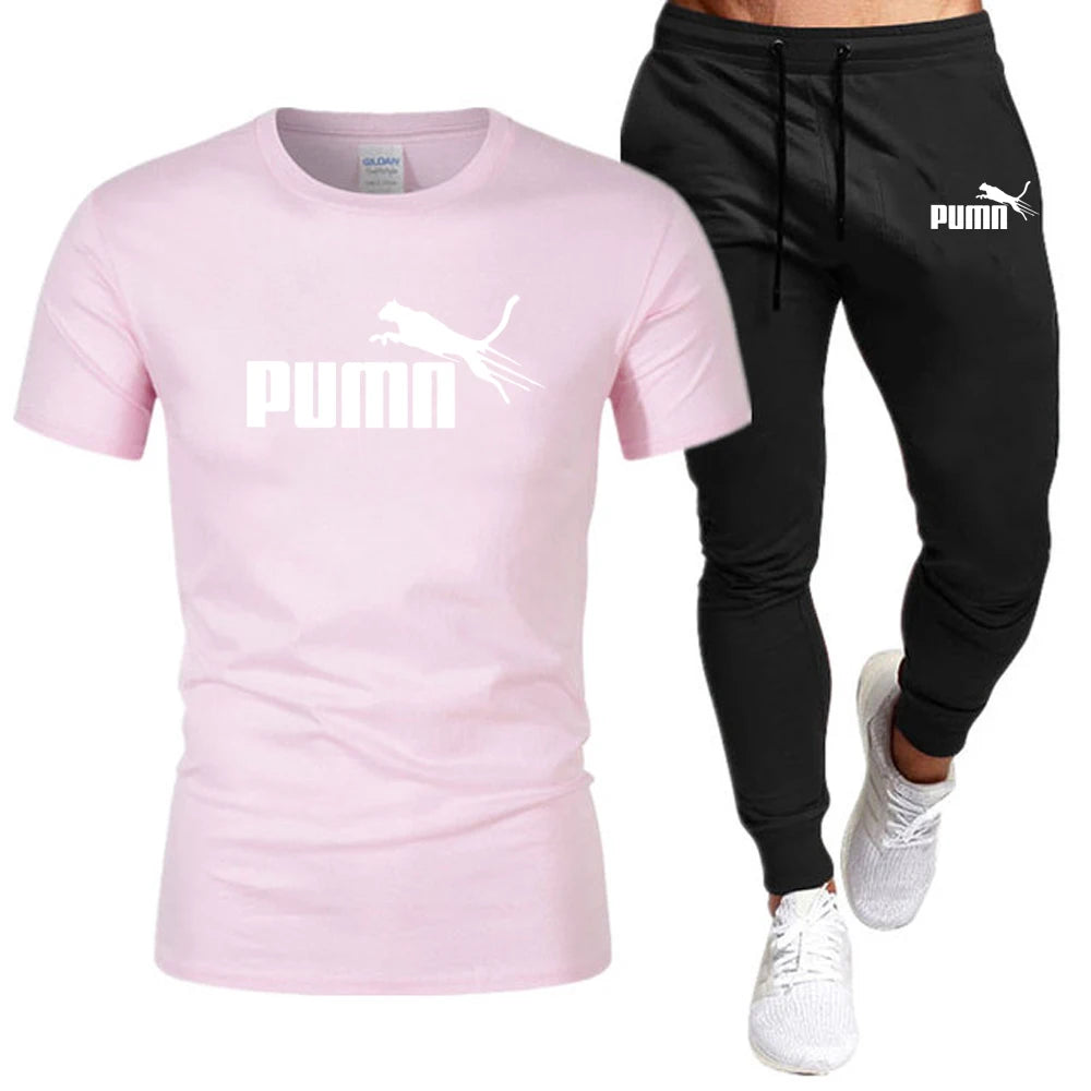 Cotton T-Shirt And Pants Set For Men - DOFIBA