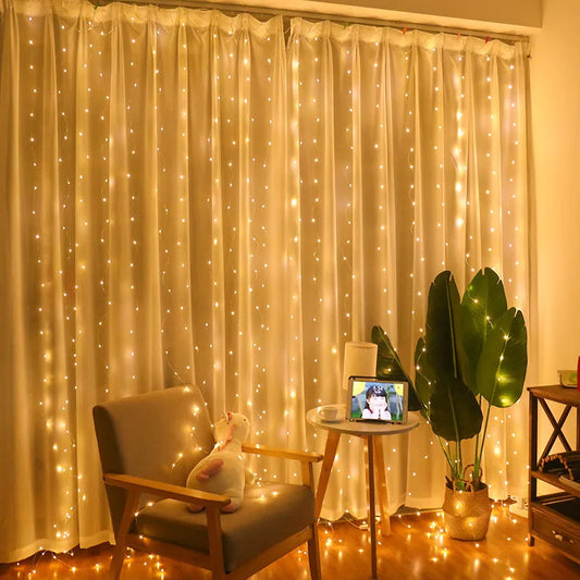 Curtain Garland on The Window USB Power Fairy Lights - DOFIBA