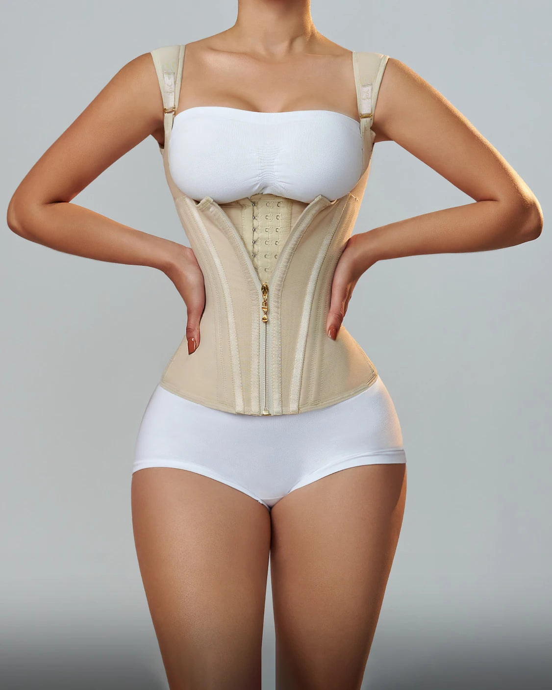 Colombian Girdles Corset With Row Buckle and Zipper - DOFIBA