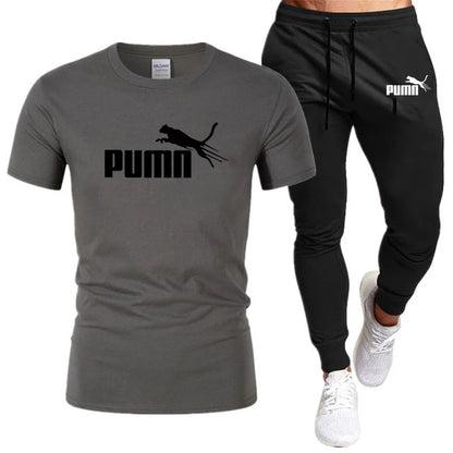 Cotton T-Shirt And Pants Set For Men - DOFIBA