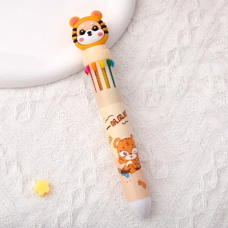 Set of 10 Color Ballpoint Bear Pens - DOFIBA