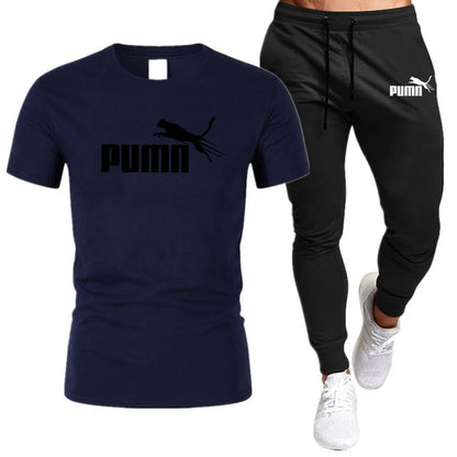 Cotton T-Shirt And Pants Set For Men - DOFIBA