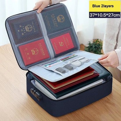 Large Capacity Multi-Layer Document Storage Bag - DOFIBA