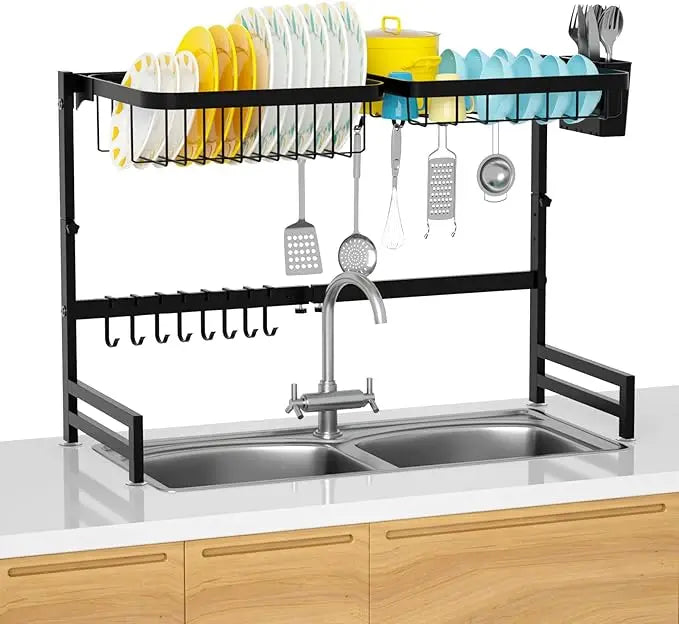 Over-Sink Dish Drying Rack Adjustable - DOFIBA