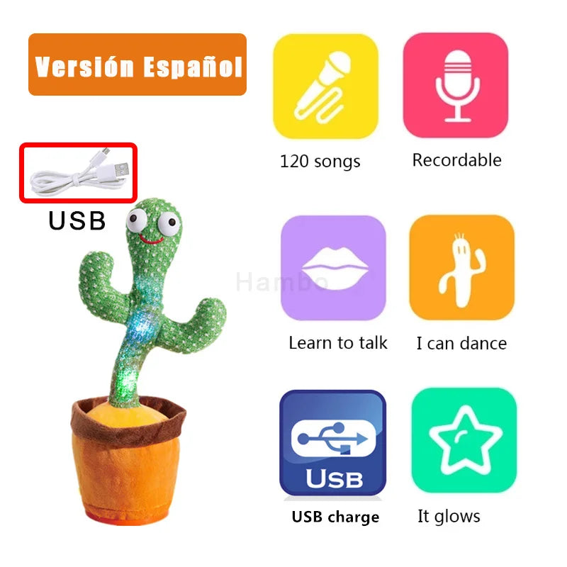 Rechargeable Dancing Cactus Toy With USB Charger - DOFIBA