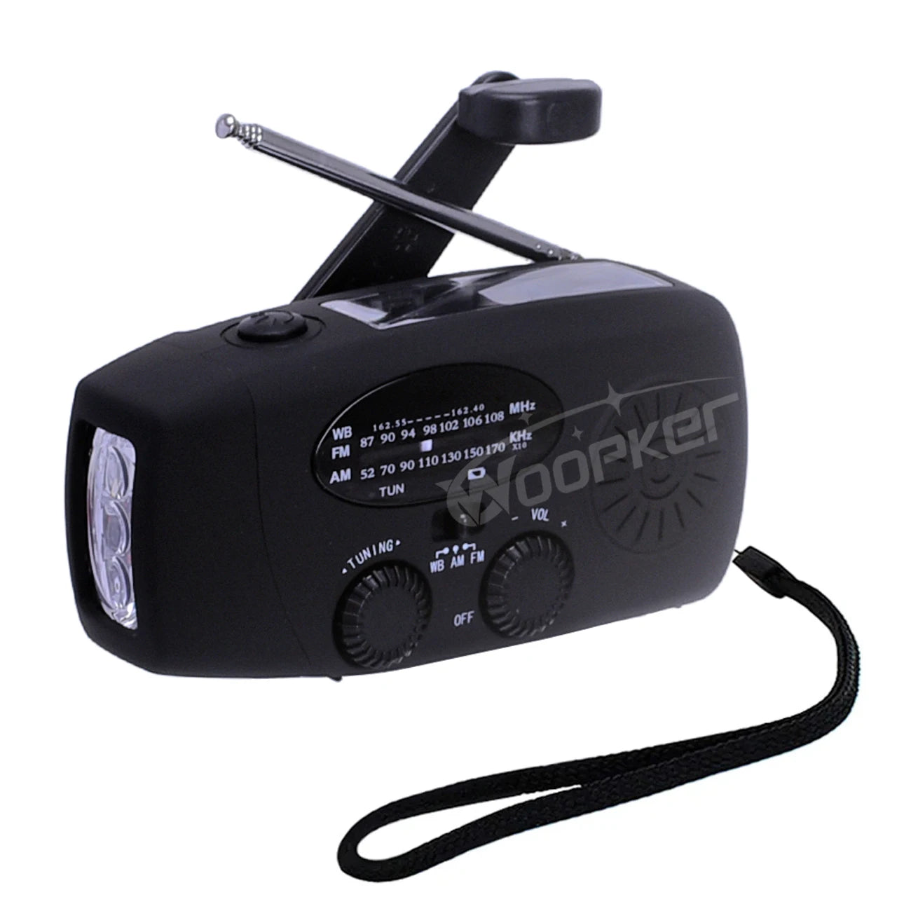 Woopker Multifunctional Solar Radio With Hand Crank FM/AM - DOFIBA