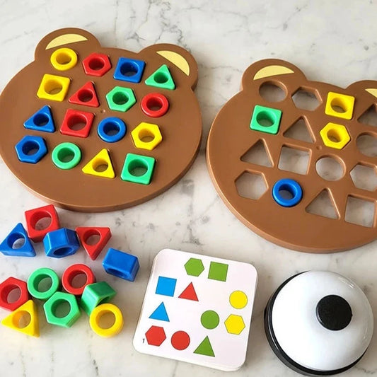 Children Matching Puzzle Toys Colors Geometric - DOFIBA