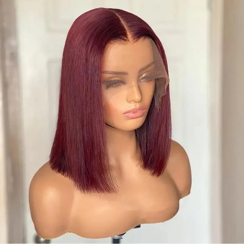 13x4 Short Bob Wig With Real Human Hair - DOFIBA