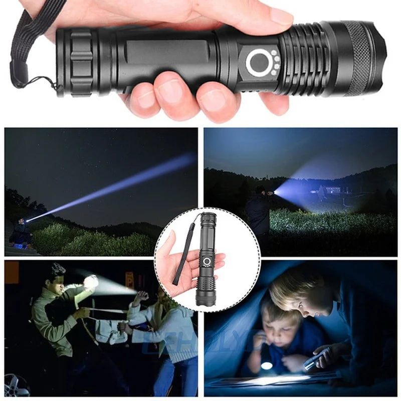 High Power XHP100 Led Flashlight Rechargeable - DOFIBA