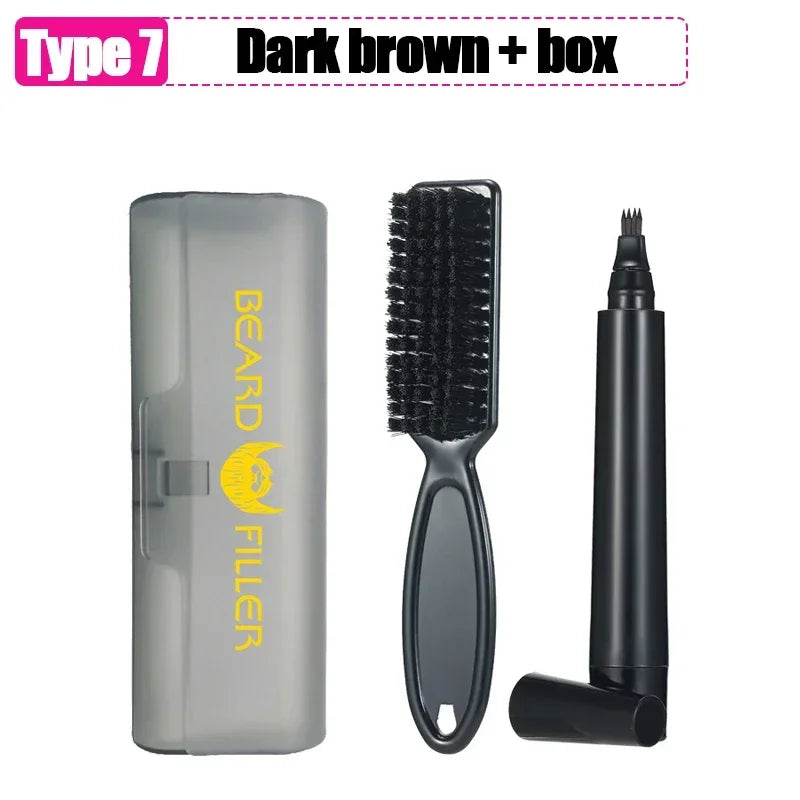 Waterproof Beard Pen Filler Pencil And Brush - DOFIBA