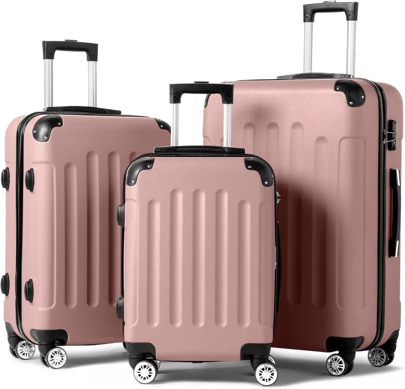 3-Piece Luggage Set Lightweight with Rolling Wheels - DOFIBA