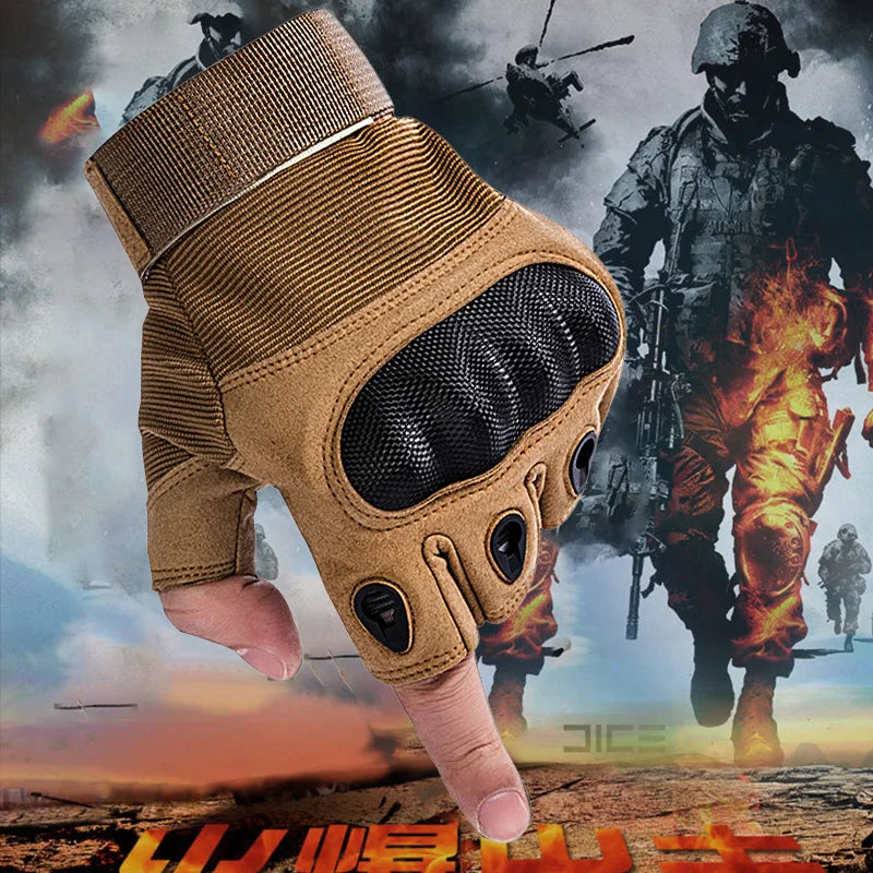 Military fan hard shell black eagle tactical sports gloves - DOFIBA