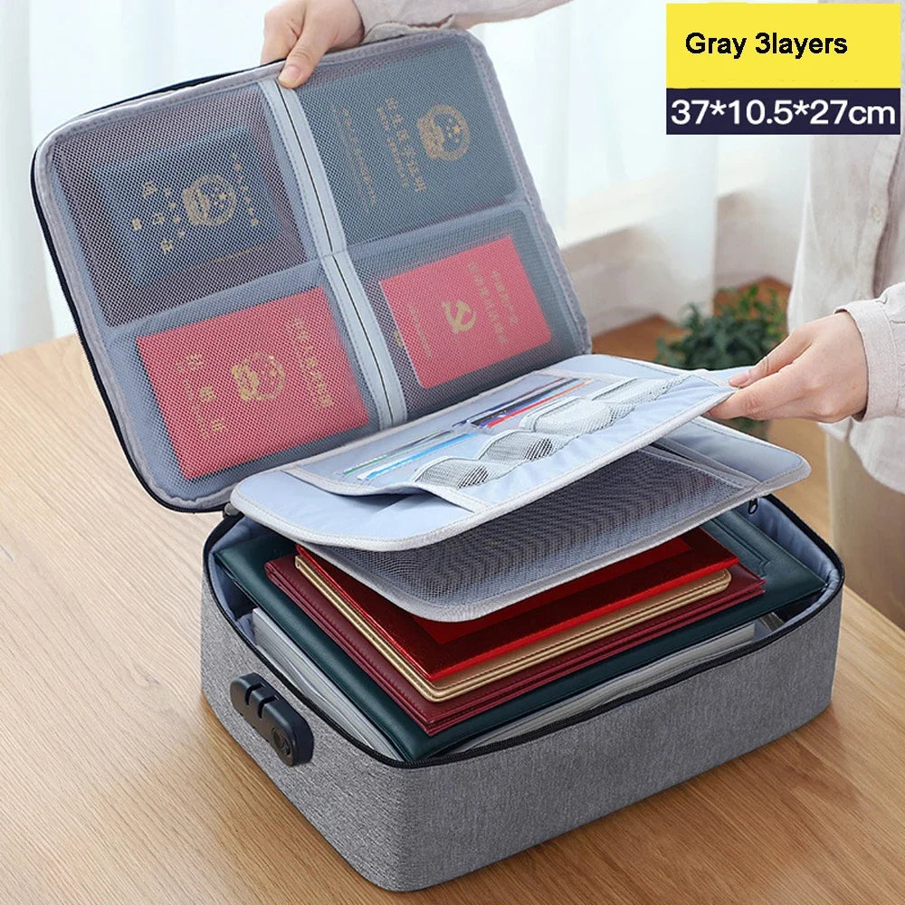 Large Capacity Multi-Layer Document Storage Bag - DOFIBA