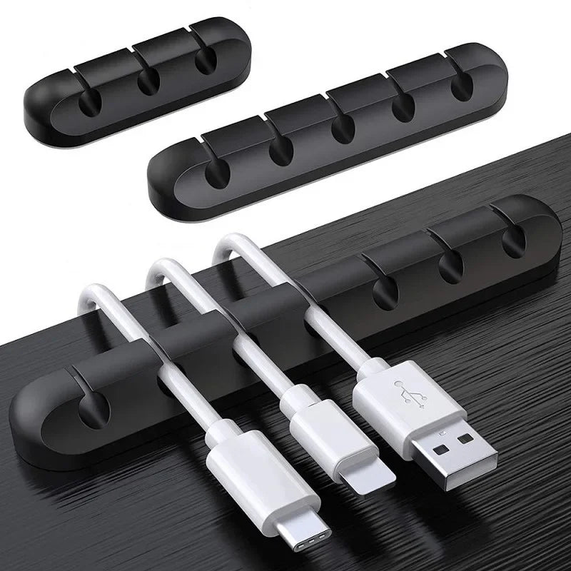 3/5/7 Clips Cable Winder Desktop Self Adhesive - DOFIBA