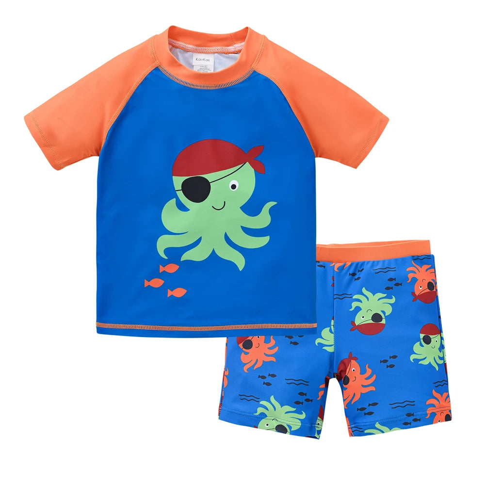 Kids Boy Swimsuit Cool Print - DOFIBA