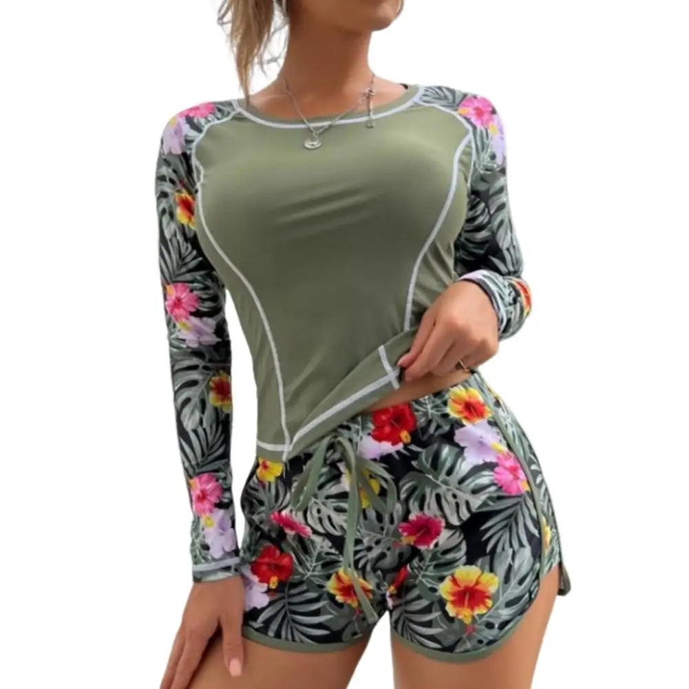 Tropical Print Tankini Swimsuit - DOFIBA