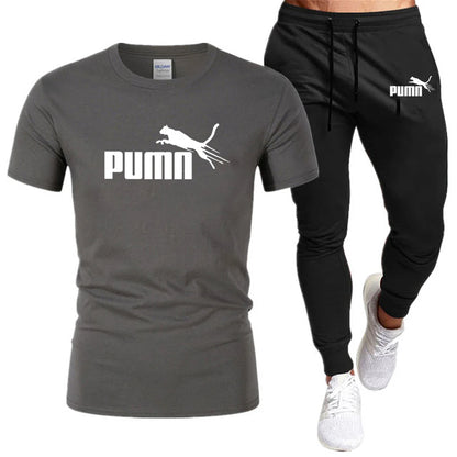 Cotton T-Shirt And Pants Set For Men - DOFIBA