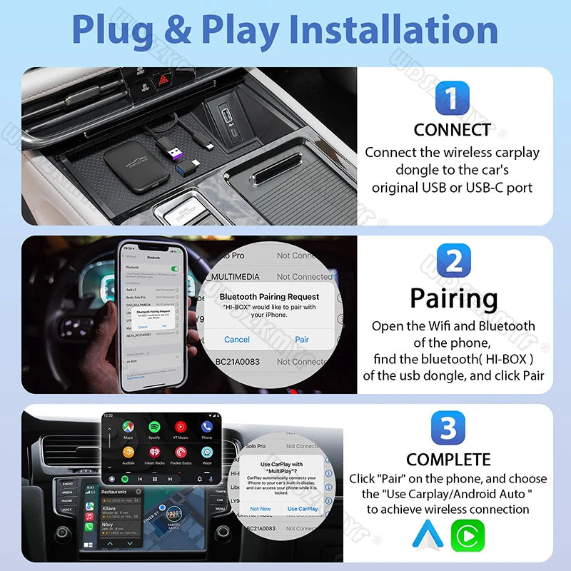 4 in 1 Wireless Carplay Adapter