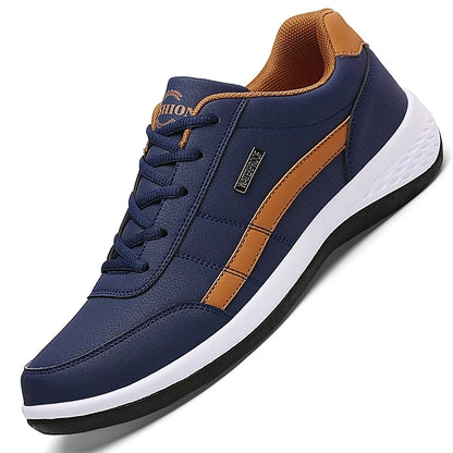 Italian Breathable Leather Men Shoes Sneakers - DOFIBA