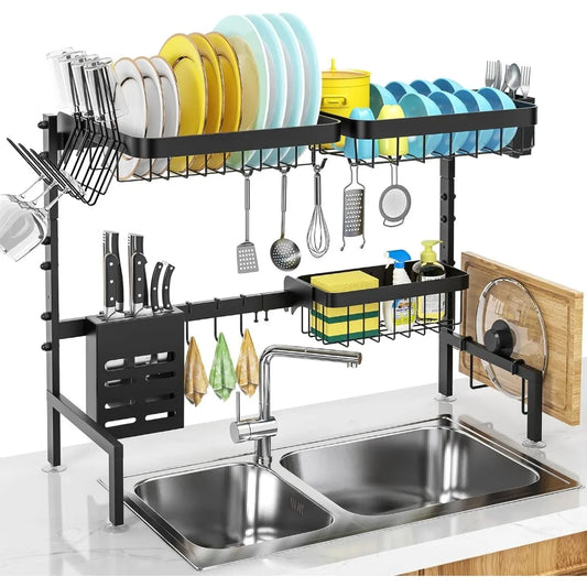 Over-Sink Dish Drying Rack Adjustable - DOFIBA