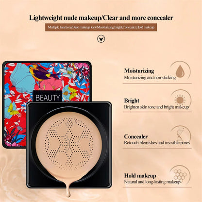 BB Cream  with Powder Puff Moisturizing Brightening Foundation - DOFIBA