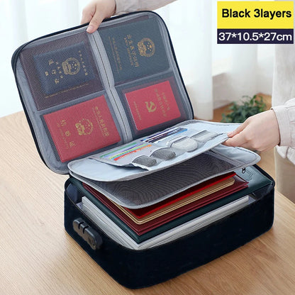 Large Capacity Multi-Layer Document Storage Bag - DOFIBA