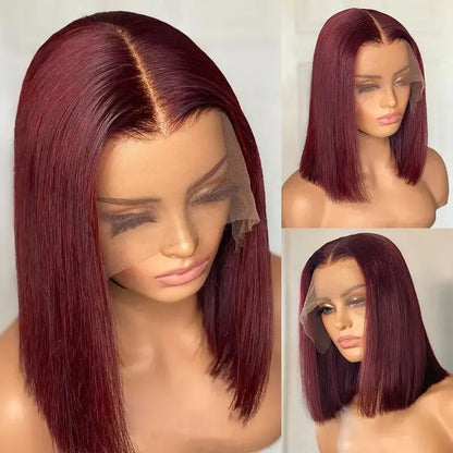 13x4 Short Bob Wig With Real Human Hair - DOFIBA