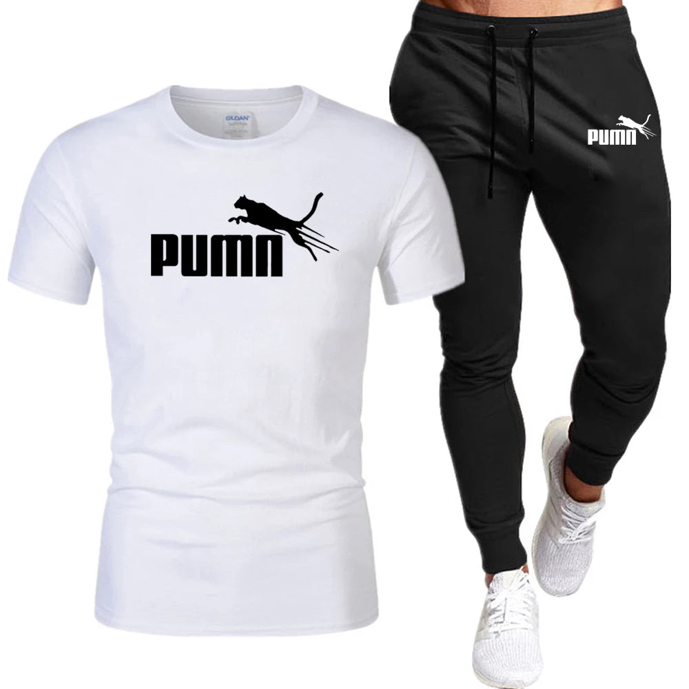 Cotton T-Shirt And Pants Set For Men - DOFIBA