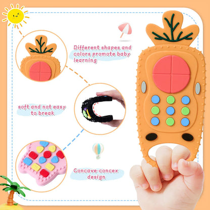 Baby Silicone Teether Toys Remote Control Shape - DOFIBA