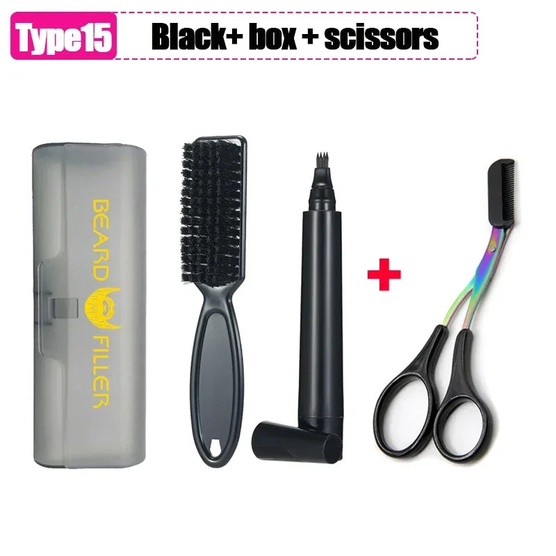 Waterproof Beard Pen Filler Pencil And Brush - DOFIBA